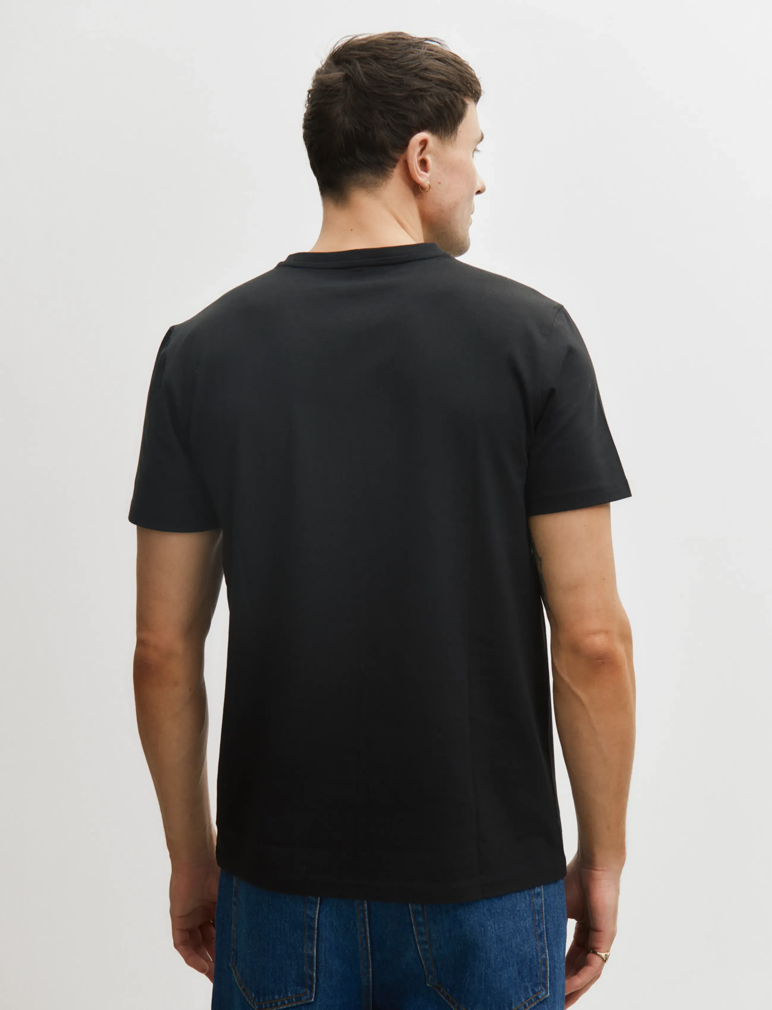 Enkel Studio - V-neck tee 2-pack ESNOHR - kortärmade t-shirts - svart - 2