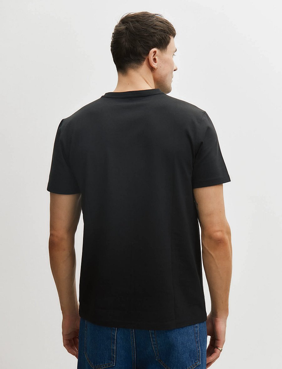Enkel Studio - V-neck tee 2-pack ESNOHR - multipack t-shirts - svart - 2