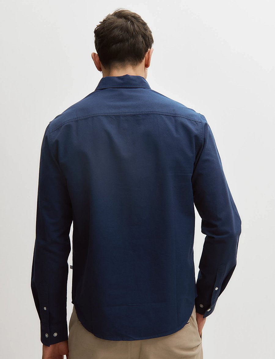 Enkel Studio - Oxford LS shirt ESALFRED - oxford skjorter - navy - 3