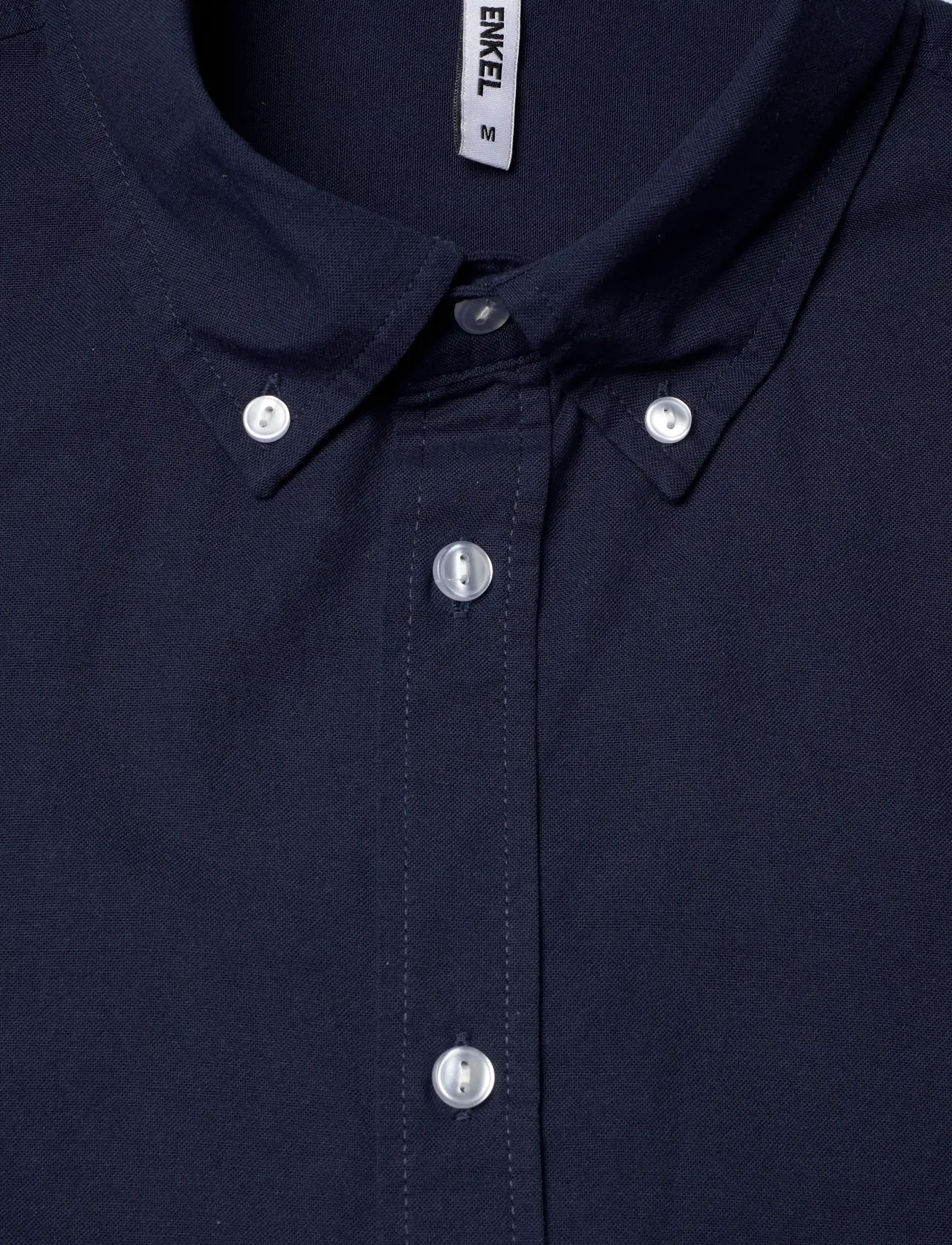 Enkel Studio - Oxford LS shirt ESALFRED - oxford skjorter - navy - 5