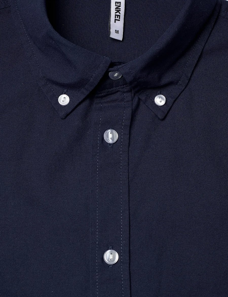 Enkel Studio - Oxford LS shirt ESALFRED - oxford skjorter - navy - 5