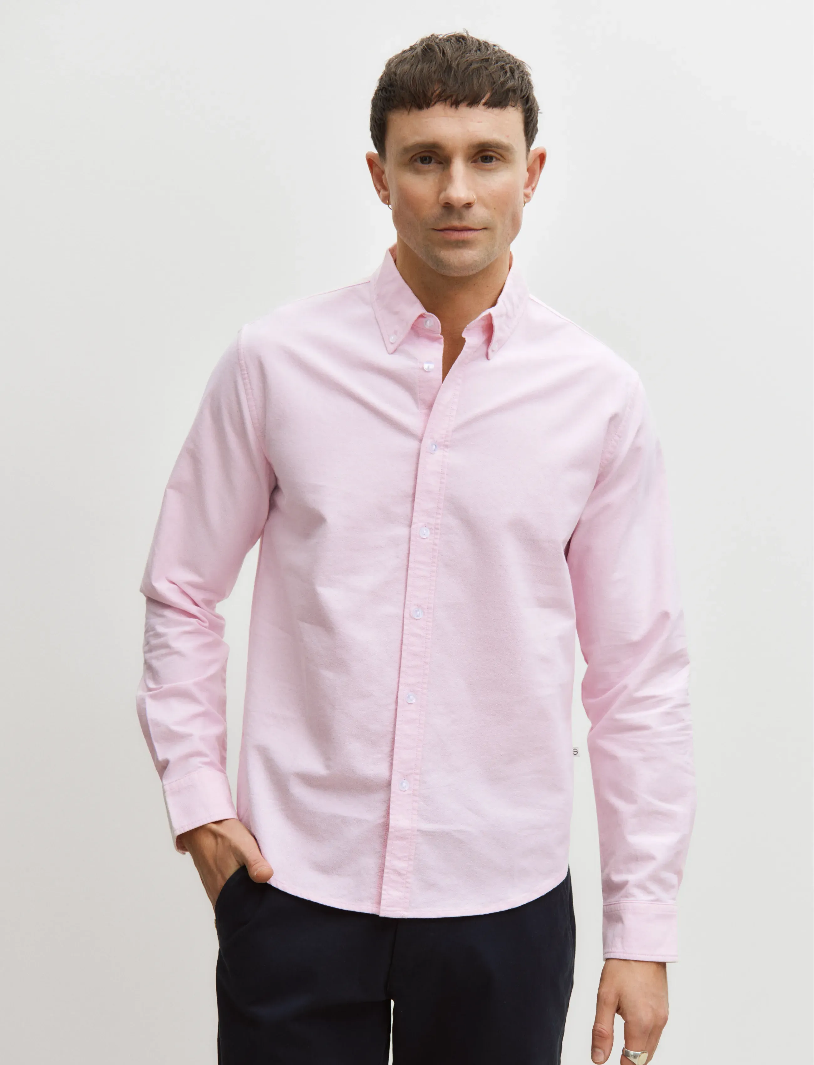 Enkel Studio Oxford LS shirt ESALFRED - Skjorter - PINK / pink/rose