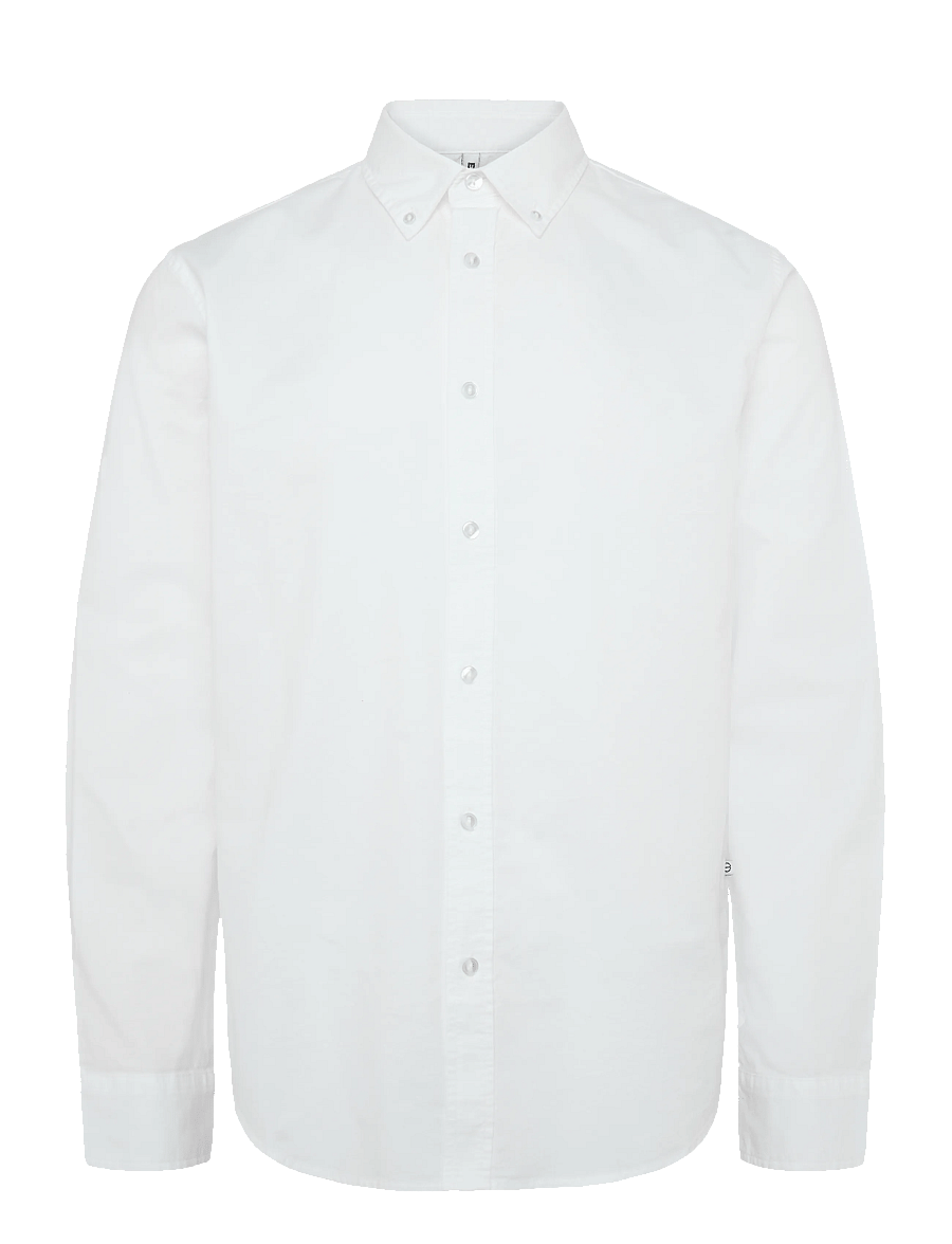 Enkel Studio - Oxford LS shirt ESALFRED - oxford skjorter - white - 0