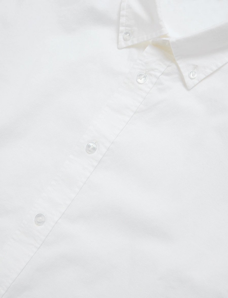 Enkel Studio - Oxford LS shirt ESALFRED - oxford skjorter - white - 2