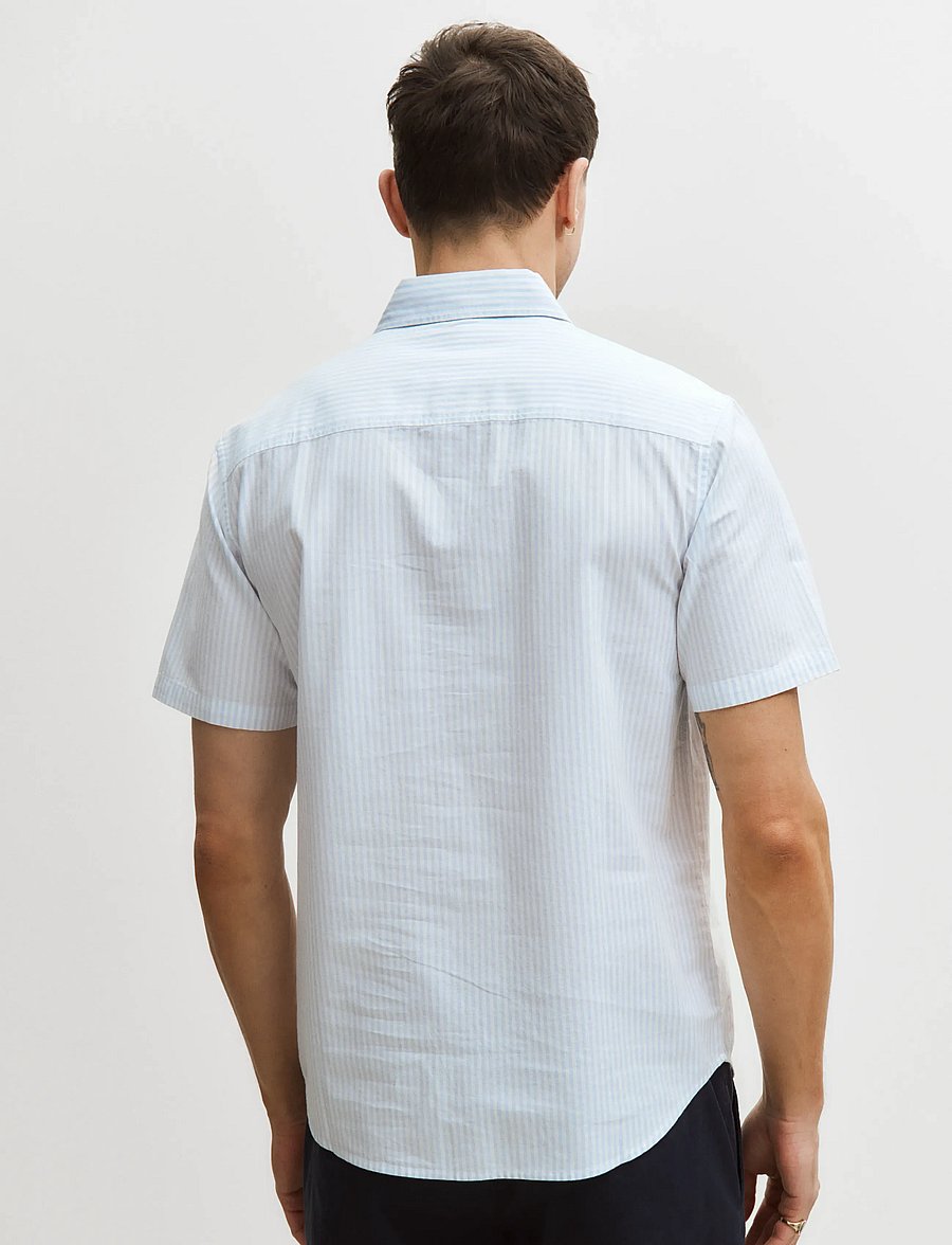Enkel Studio - Oxford SS shirt ESEMIL - oxford-skjortor - striped - 3