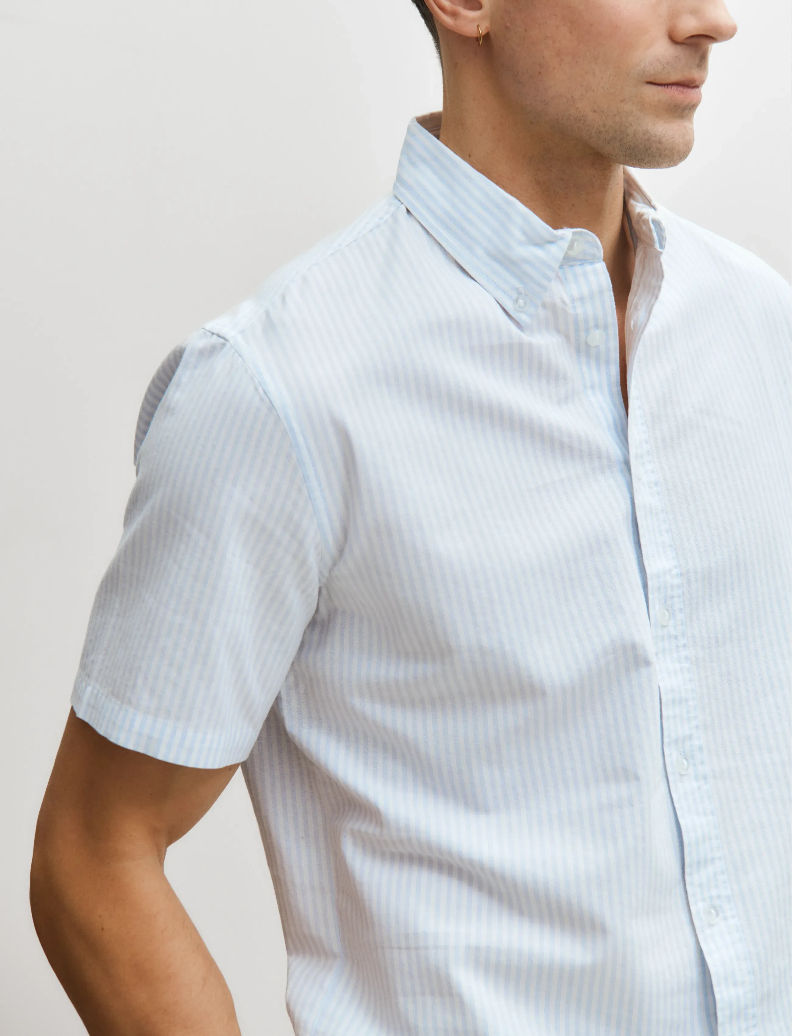 Enkel Studio - Oxford SS shirt ESEMIL - oxford-skjortor - striped - 4