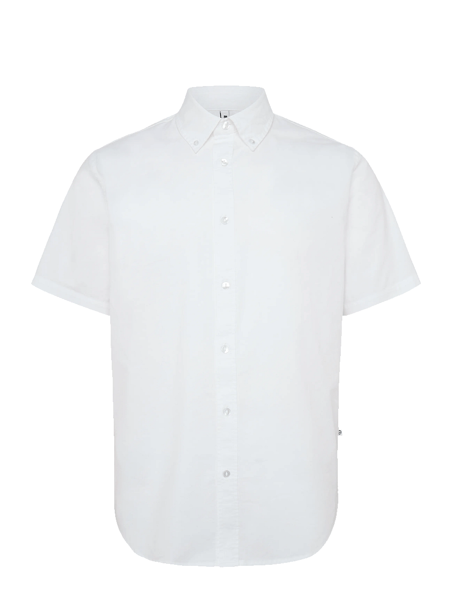 Enkel Studio - Oxford SS shirt ESEMIL - oxford skjorter - white - 0