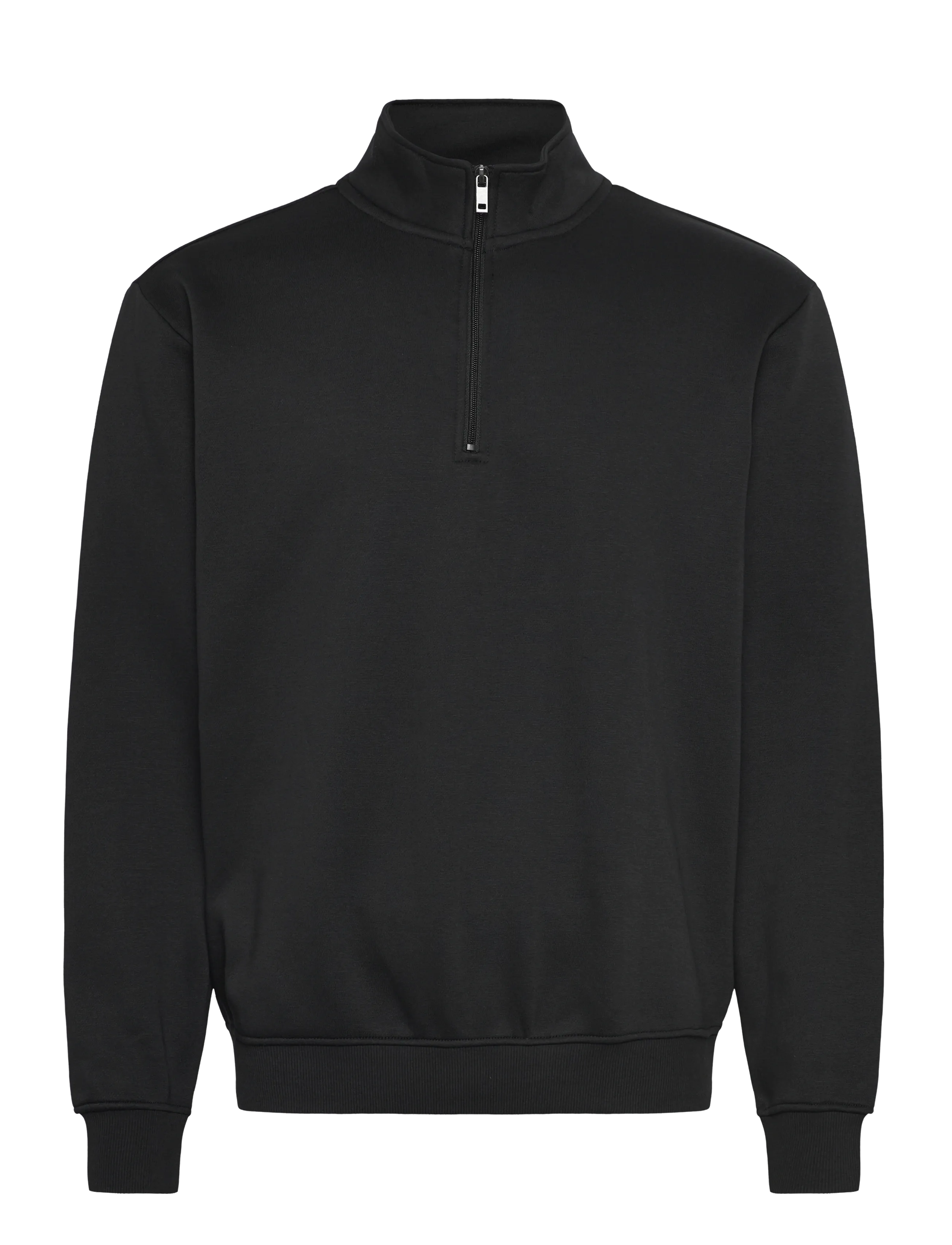 Enkel Studio Crew neck half zip ESVALDEMAR - Sweatshirts & hættetrøjer - BLACK / black
