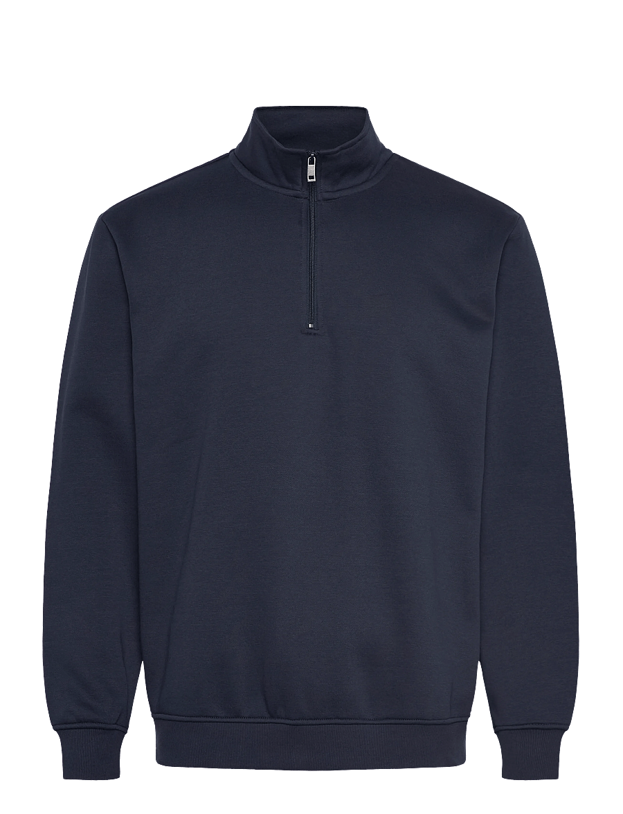 Enkel Studio - Crew neck half zip ESVALDEMAR - sweatshirts - navy - 0