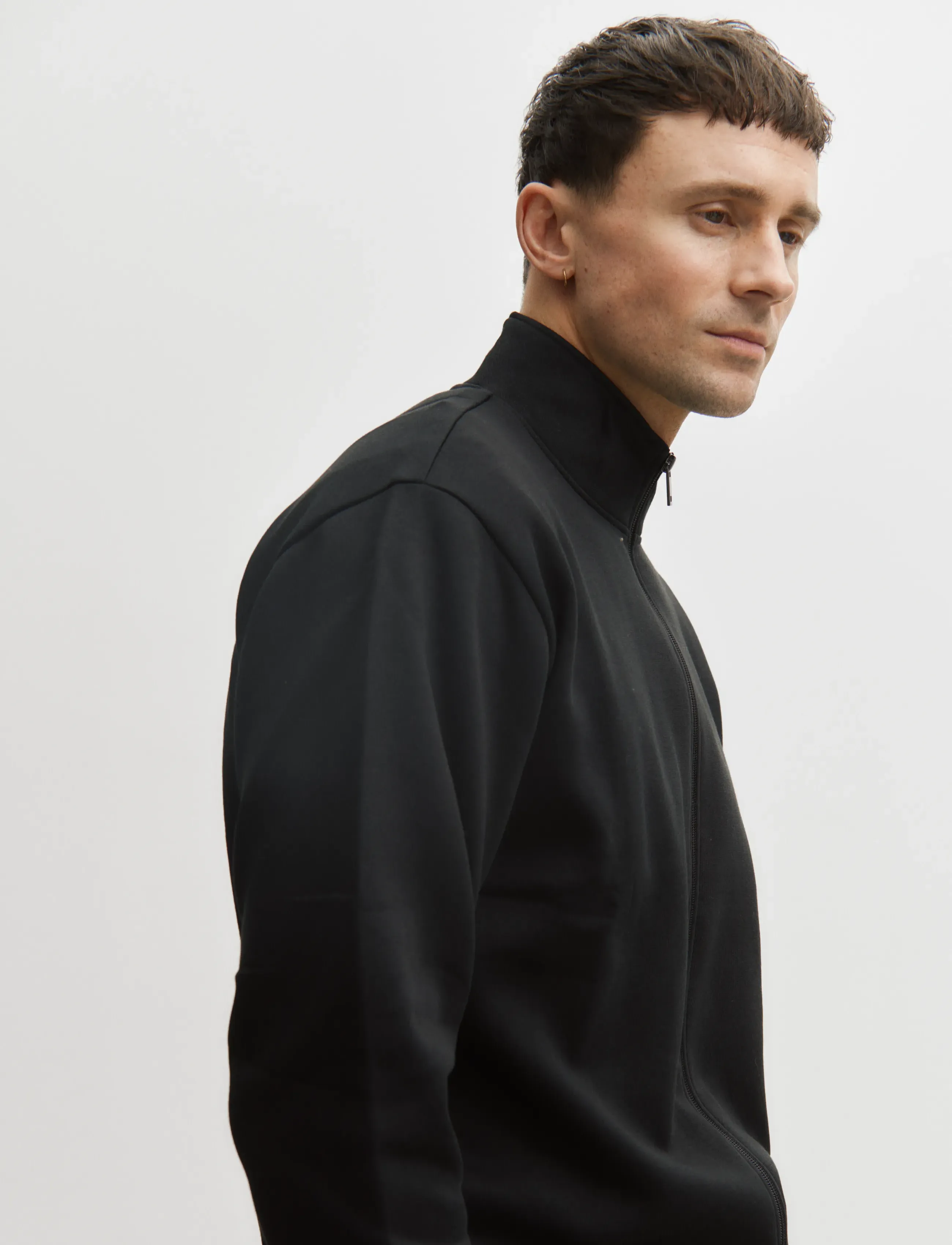 Enkel Studio - Crew Neck full zip ESJOHAN - sweatshirts - black - 5