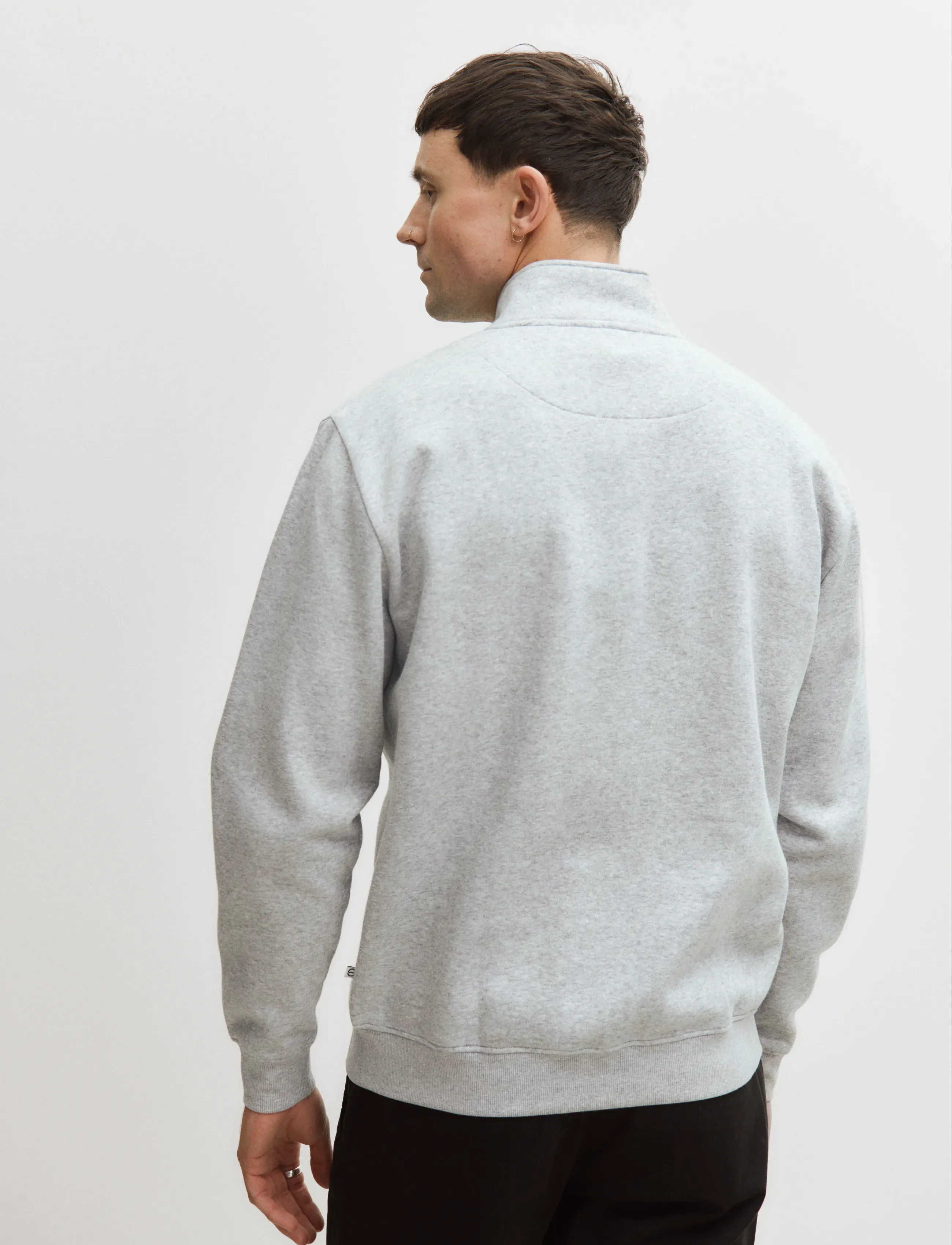 Enkel Studio - Crew Neck full zip ESJOHAN - sweatshirts - grey melange - 3