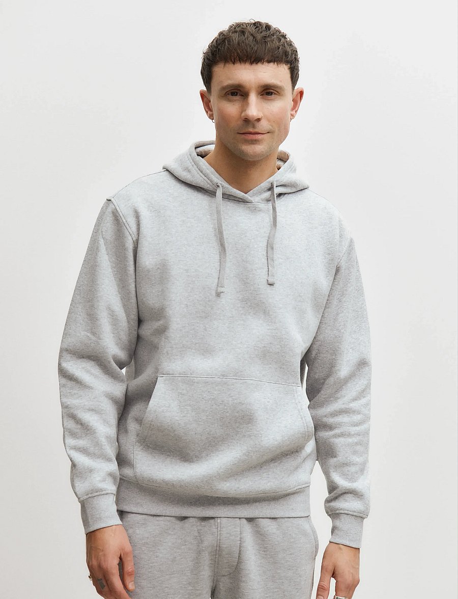 Enkel Studio - Hoodie sweat ESAUGUST - hættetrøjer - grey melange - 0