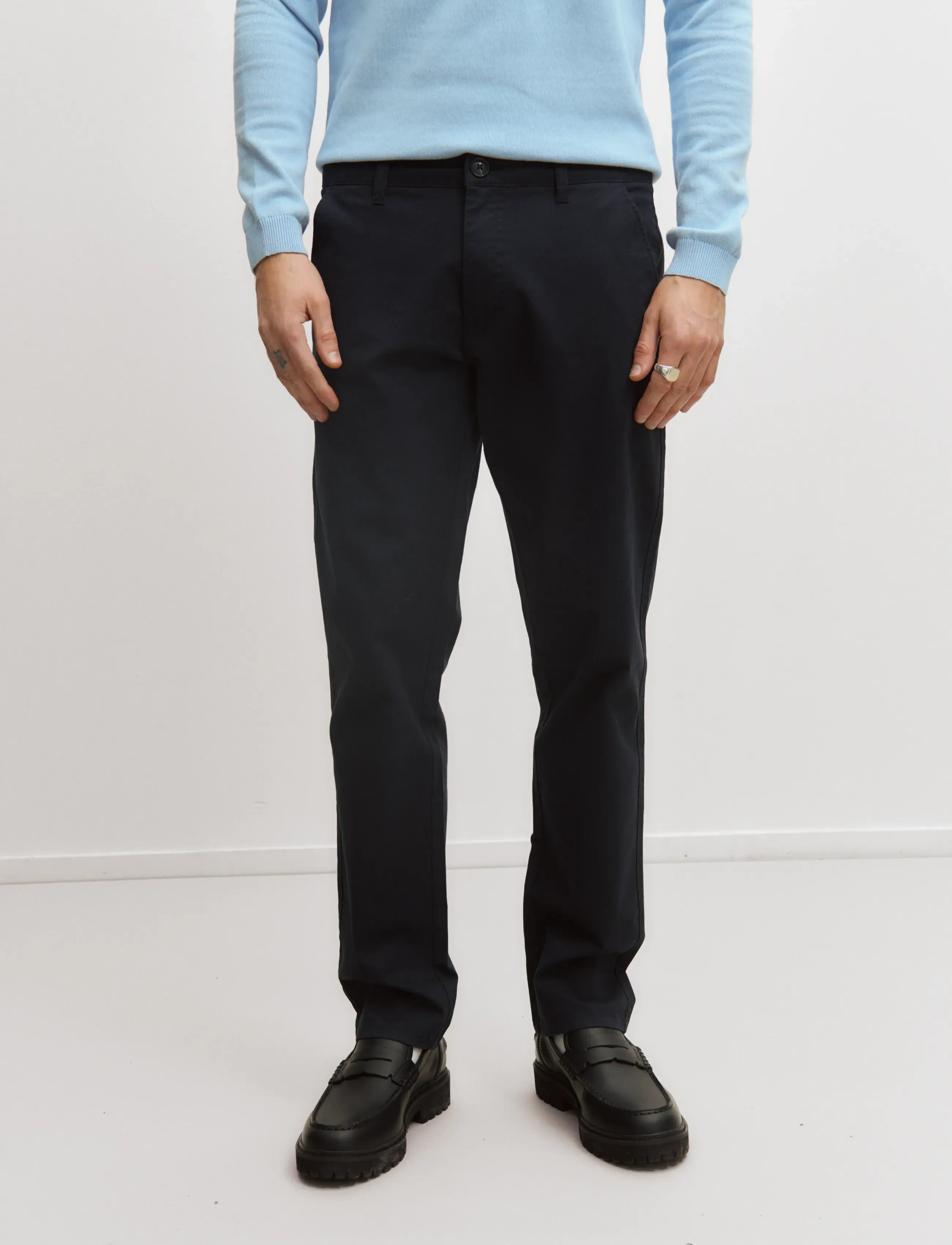 Enkel Studio Chinos Eslucas, 33 x 34, Trousers, Marineblau - Chinos, Männerswear