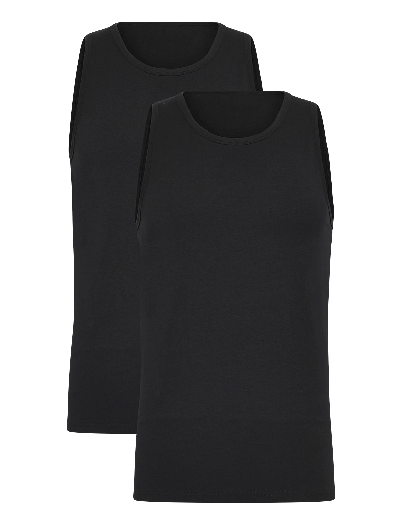 Enkel Studio - Tank top 2-pack ESWILLIAM - pyjamasöverdelar - black - 1