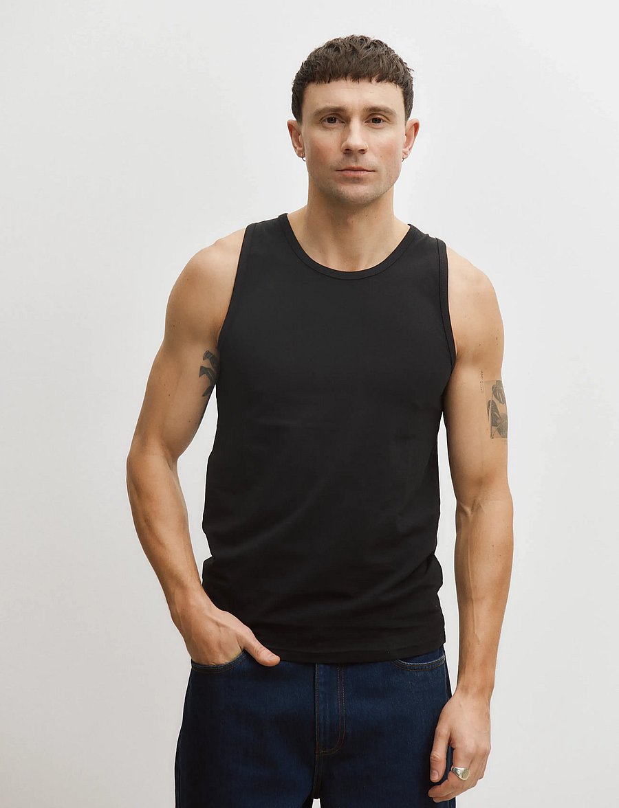 Enkel Studio - Tank top 2-pack ESWILLIAM - nattrøjer - black - 0