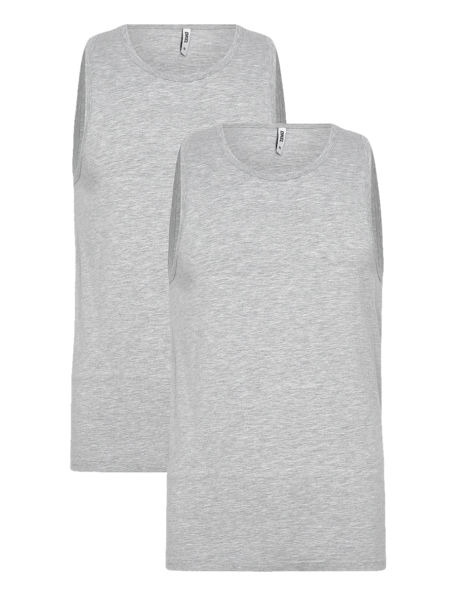 Enkel Studio - Tank top 2-pack ESWILLIAM - nattrøjer - grey melange - 1