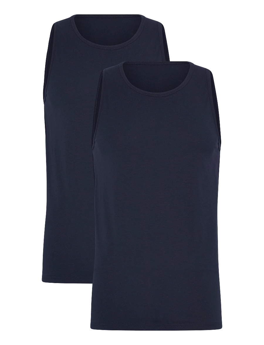 Enkel Studio - Tank top 2-pack ESWILLIAM - pyjamasöverdelar - navy - 1