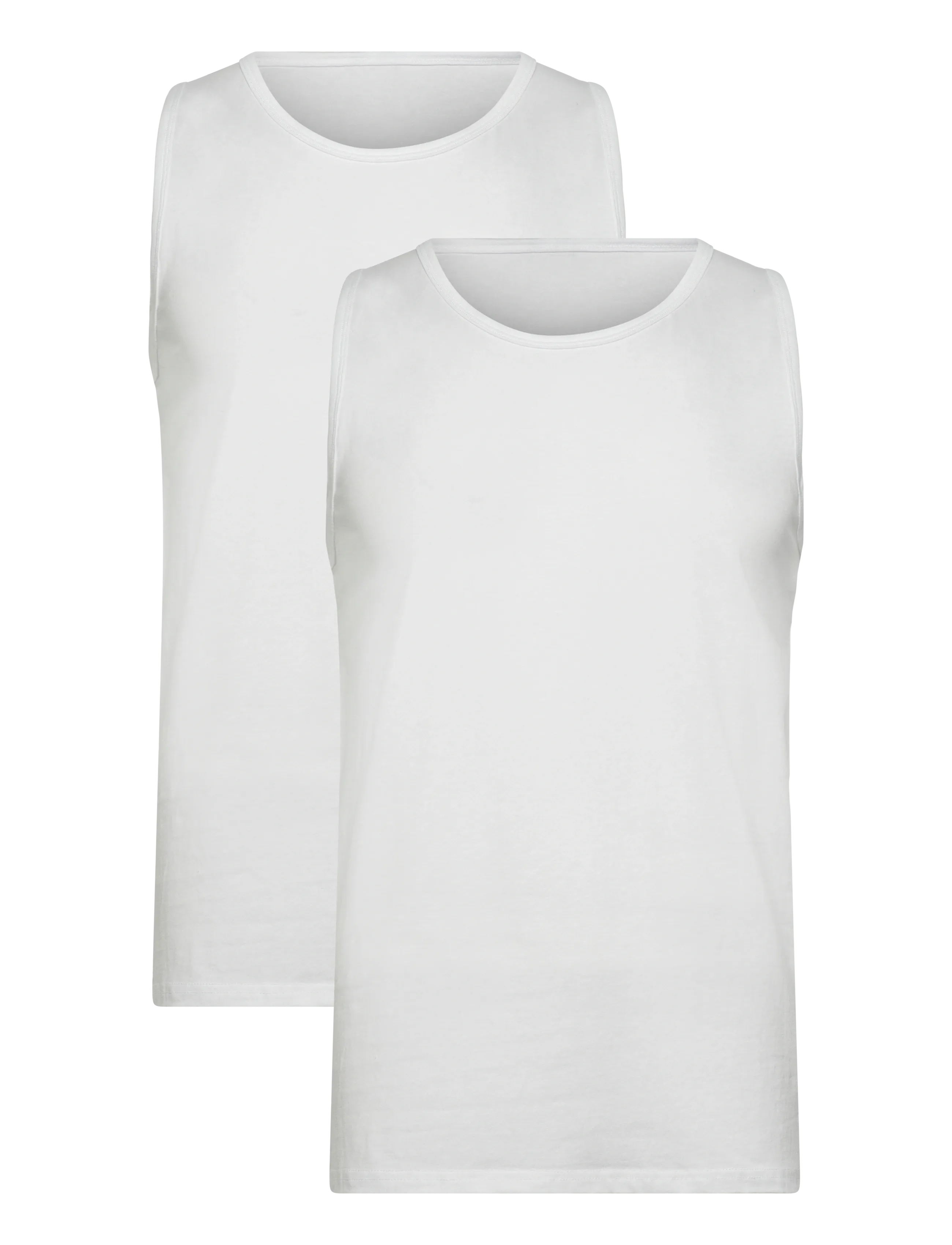 Enkel Studio Tank top 2-pack ESWILLIAM - Pyjamasöverdelar - WHITE / white