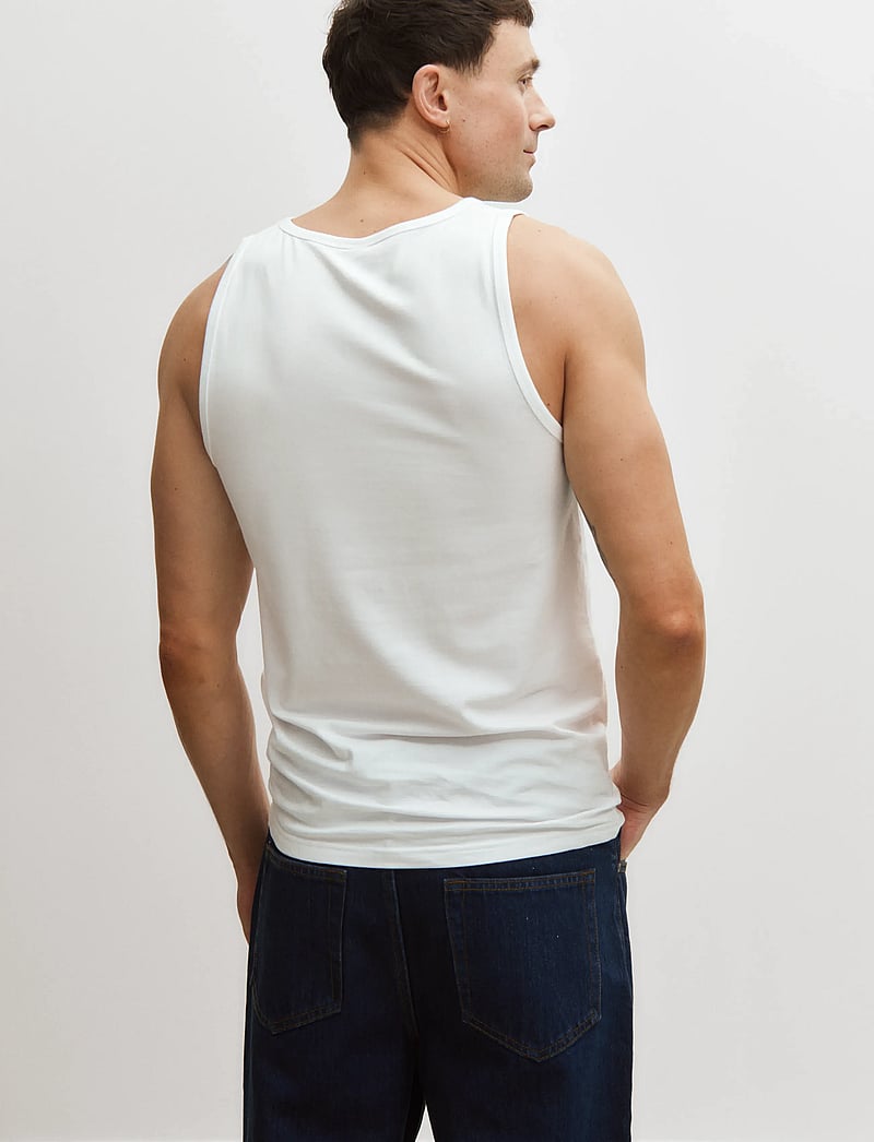 Enkel Studio - Tank top 2-pack ESWILLIAM - pyjamasöverdelar - white - 2