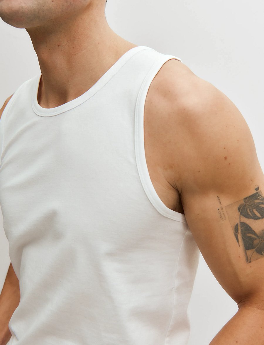 Enkel Studio - Tank top 2-pack ESWILLIAM - nattrøjer - white - 3