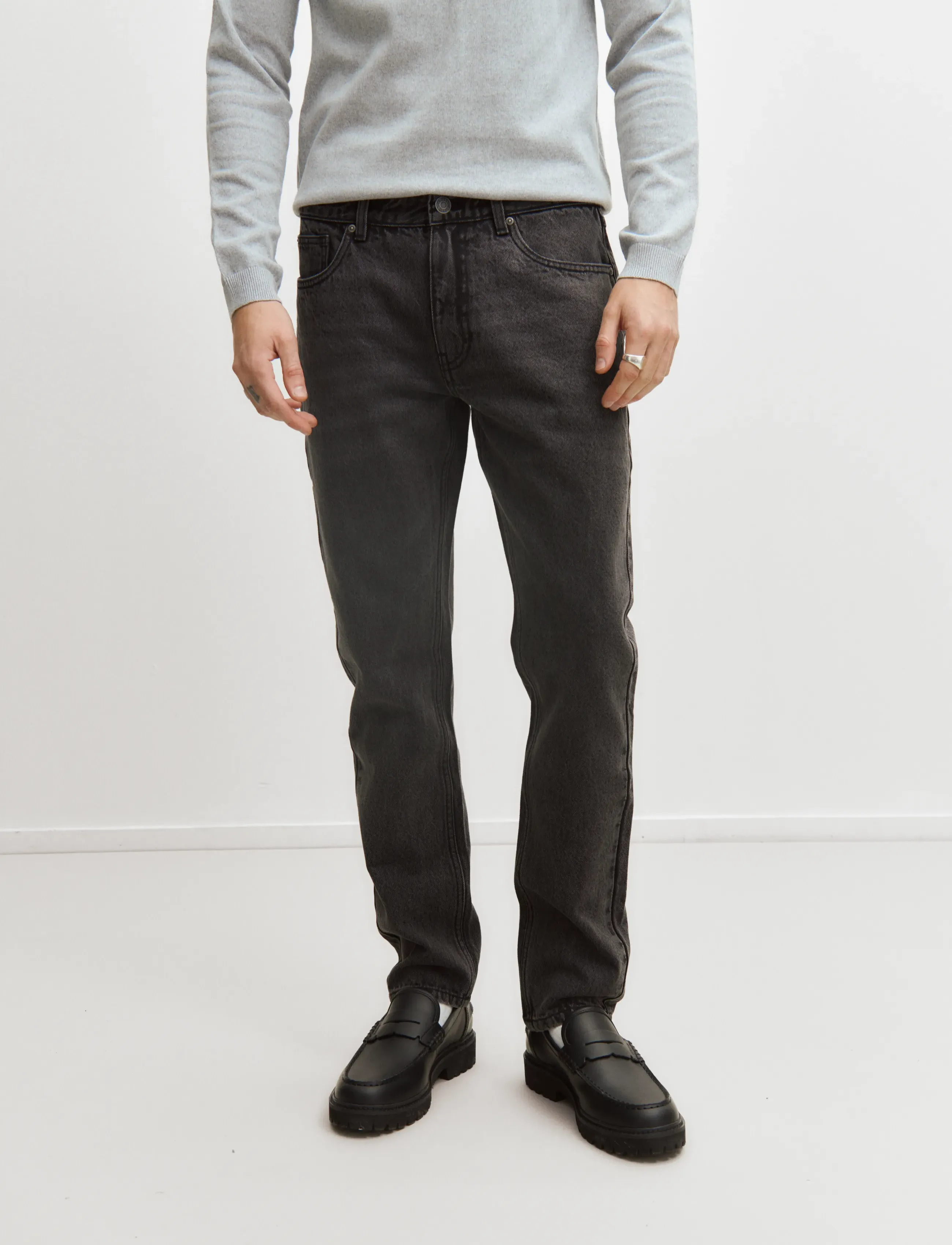 Enkel Studio Jeans Regular ESARTHUR - Jeans - CHARCOAL / grey