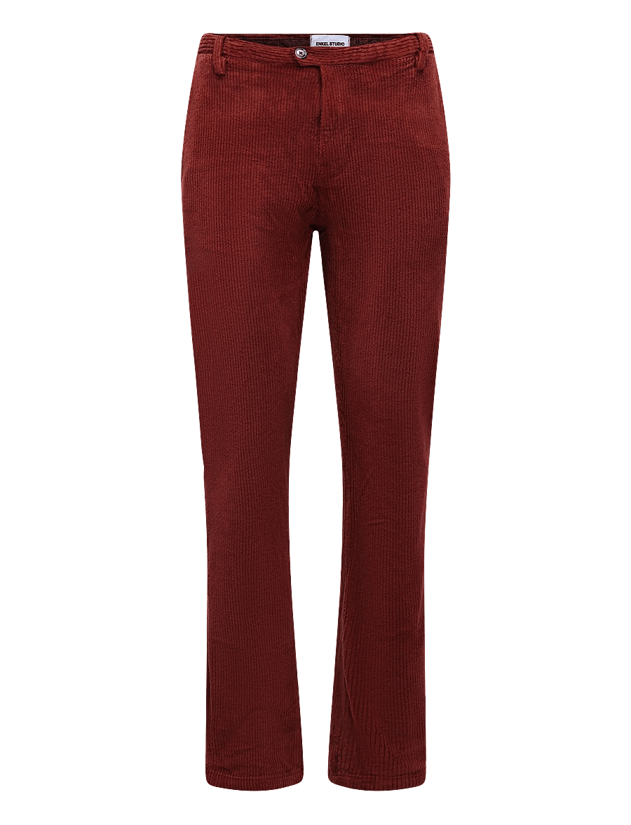 Enkel Studio - Formal corduroy chino - chinos - bordeaux - 0