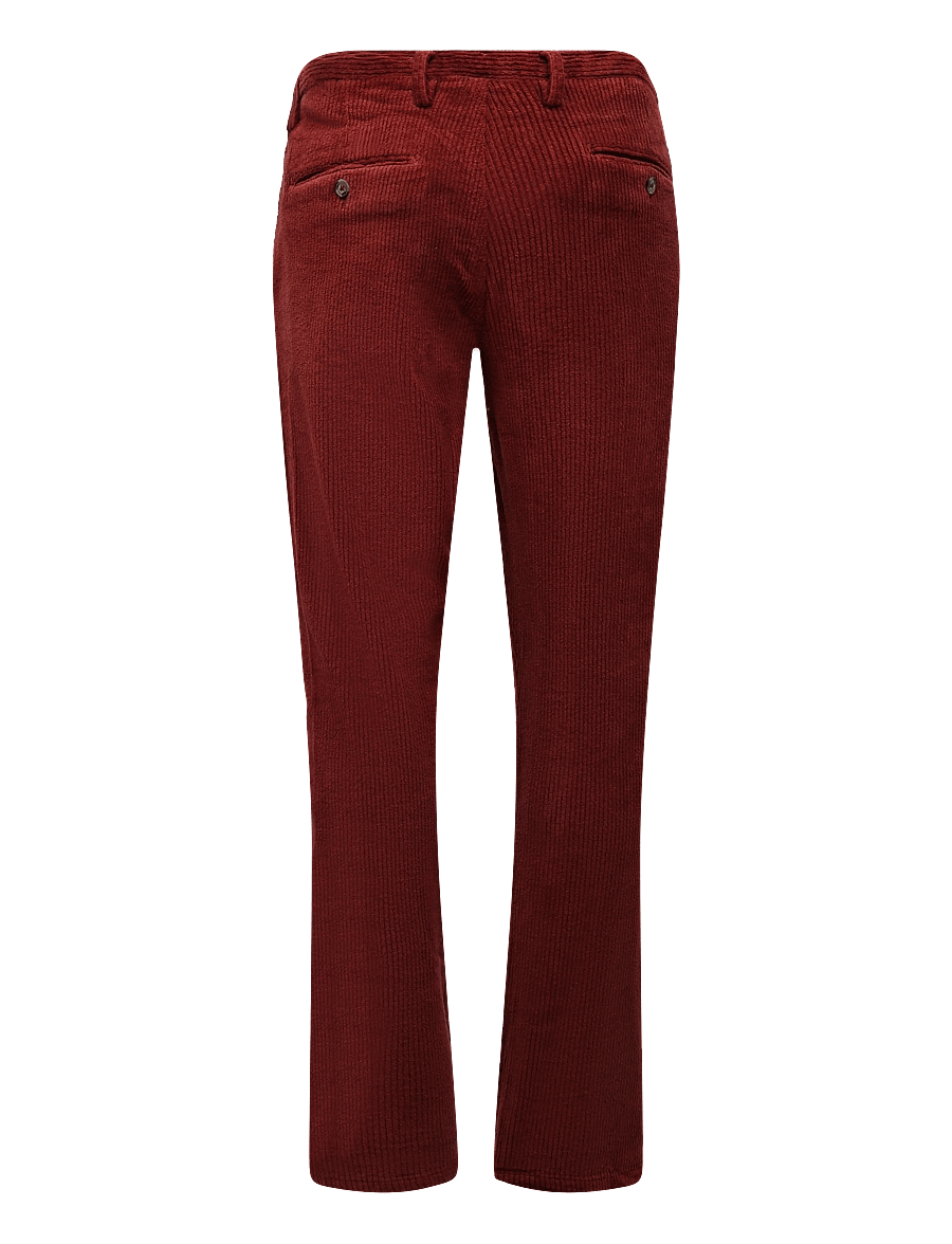 Enkel Studio - Formal corduroy chino - chinos - bordeaux - 1