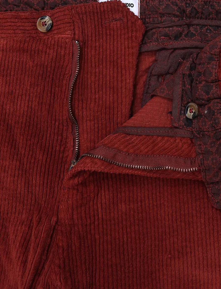 Enkel Studio - Formal corduroy chino - chinos - bordeaux - 3