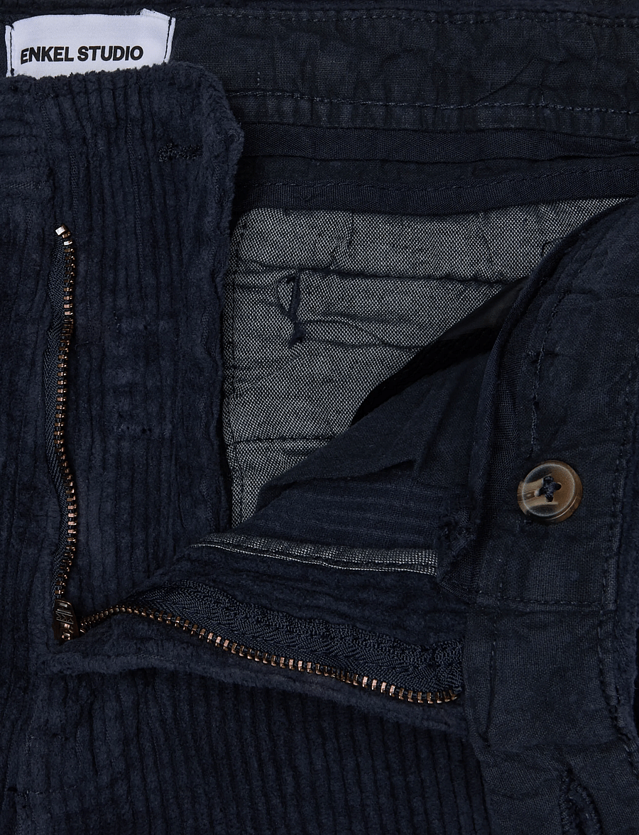Enkel Studio - Formal corduroy chino - Ülikonnapüksid - dk blue - 3