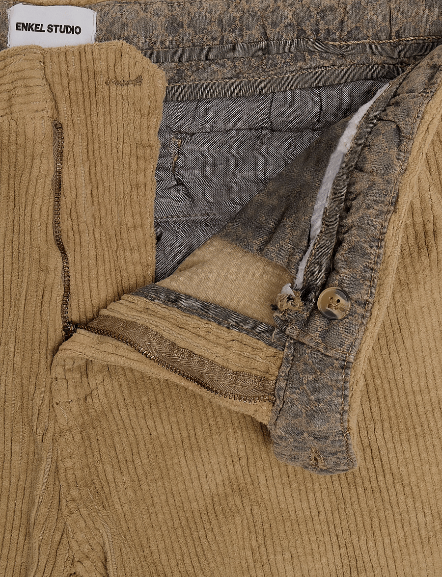 Enkel Studio - Formal corduroy chino - anzugshosen - light brown - 3