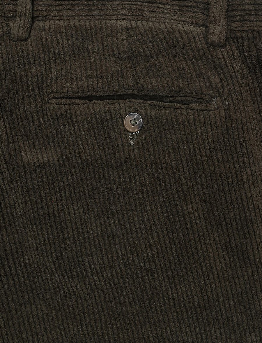 Enkel Studio - Formal corduroy chino - chinos - military - 4
