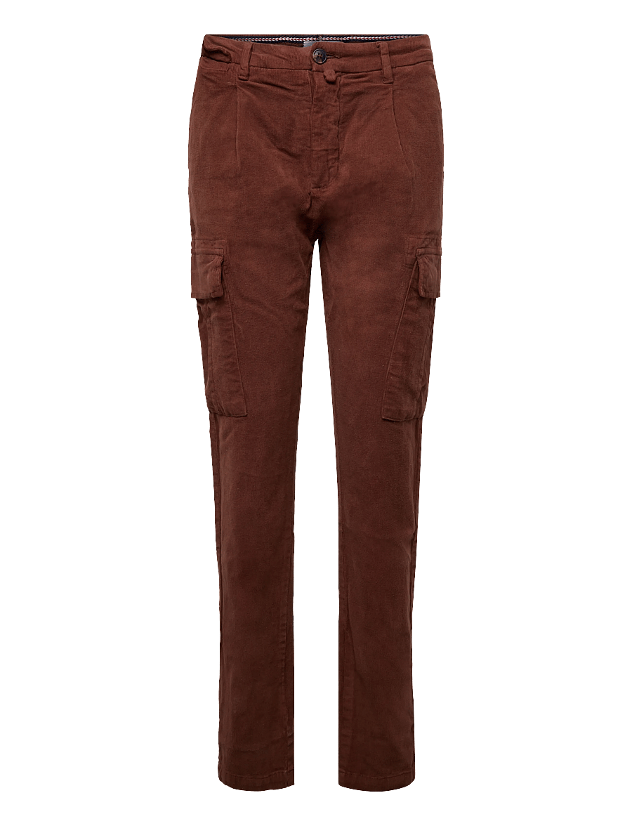 Enkel Studio - Corduroy cargo pants - cargobyxor - brown - 0