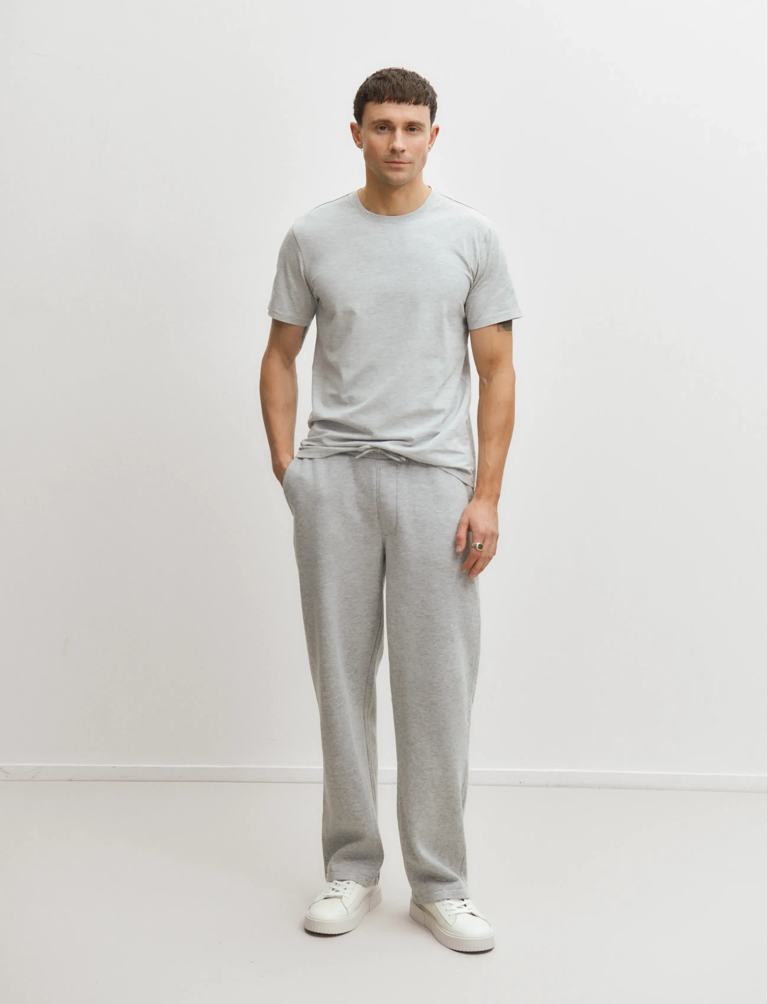 Enkel Studio - Sweat pants - joggingbyxor - grey mel - 4