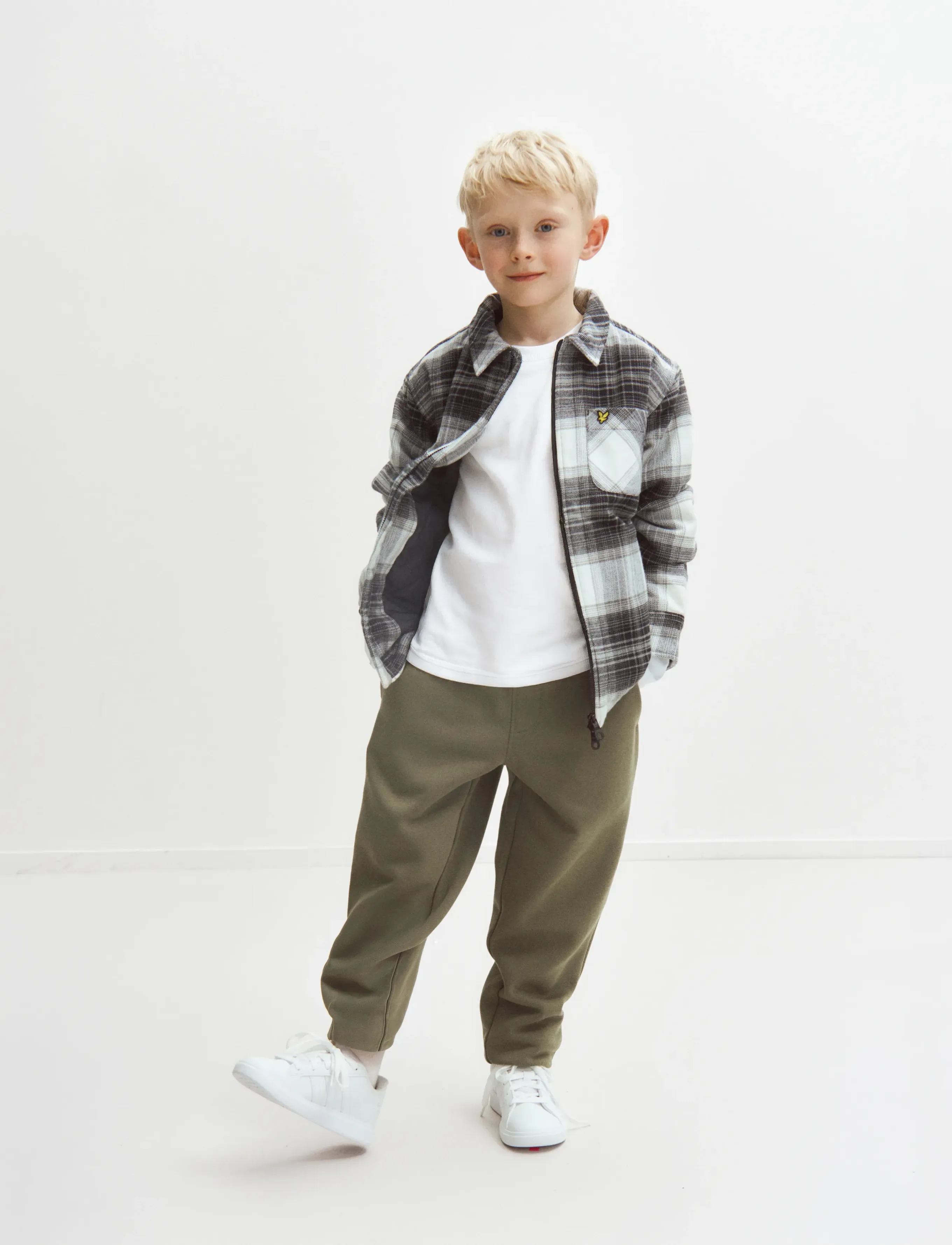 Enkel Studio Sweat Pants, Børn, Sweatpants Med Snøre, Kakigrøn, Str: 164