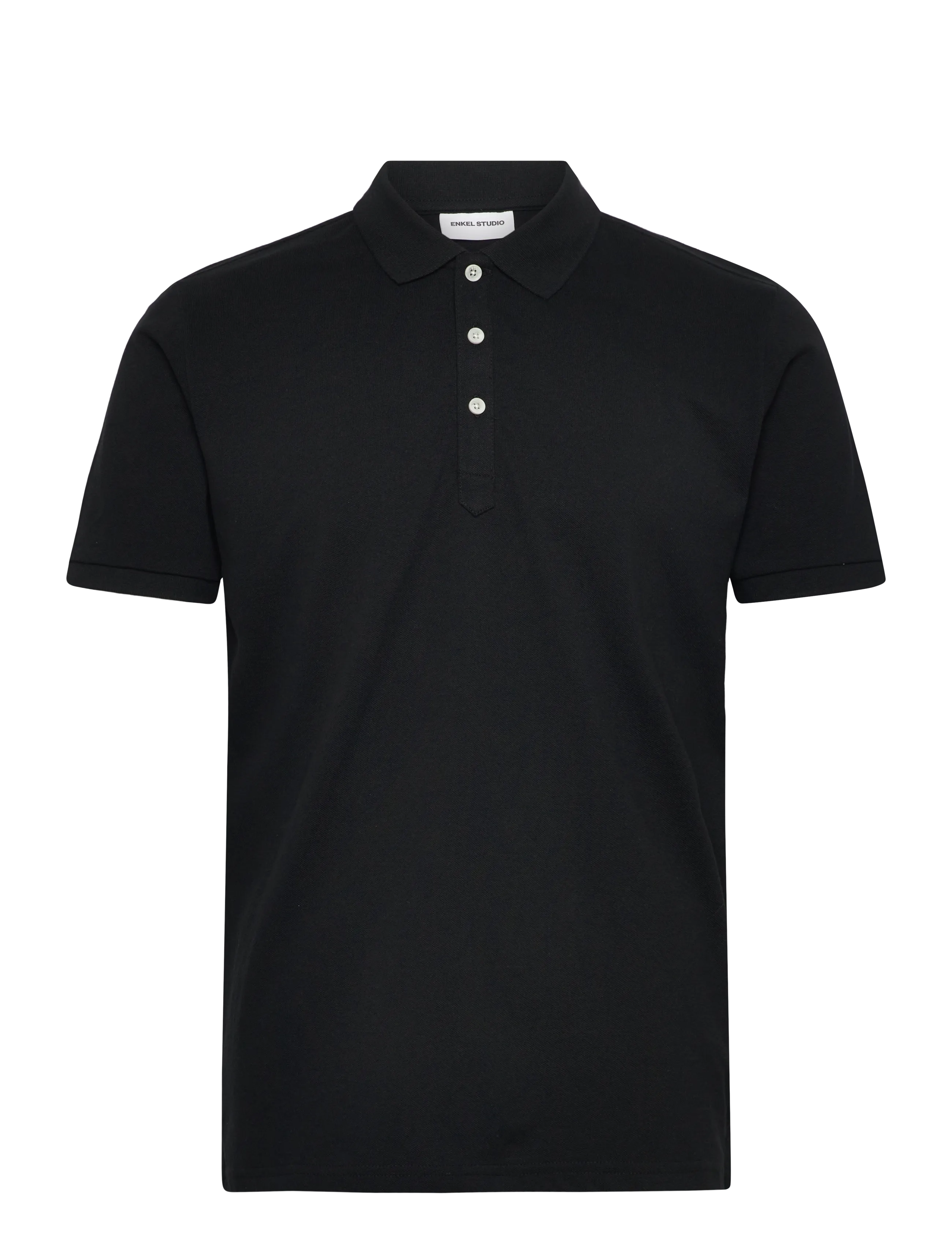 Enkel Studio Polo shirt - Lühikeste varrukatega kootud polosärgid - BLACK / black