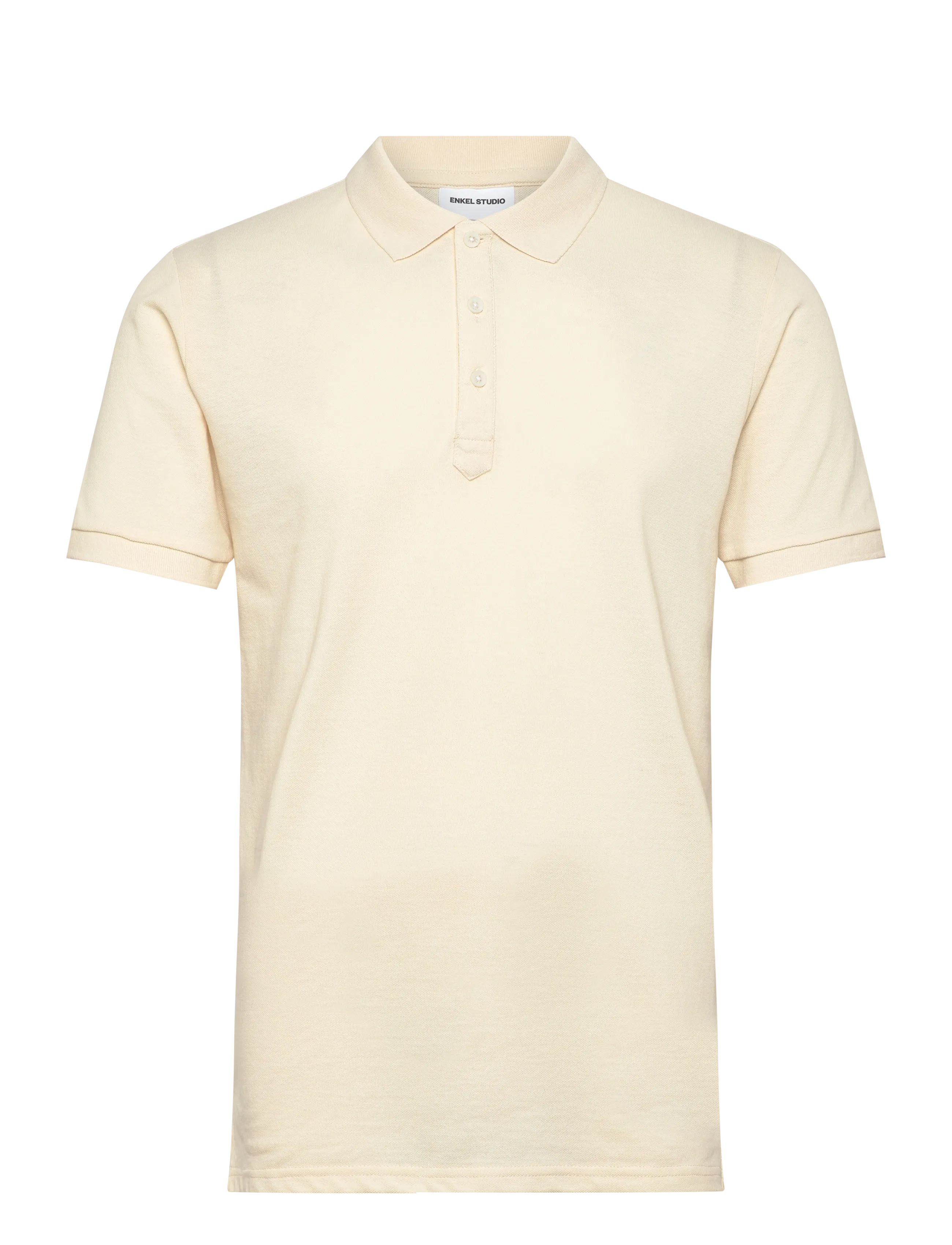 Enkel Studio Polo shirt - Lühikeste varrukatega kootud polosärgid - BONE WHITE / cream