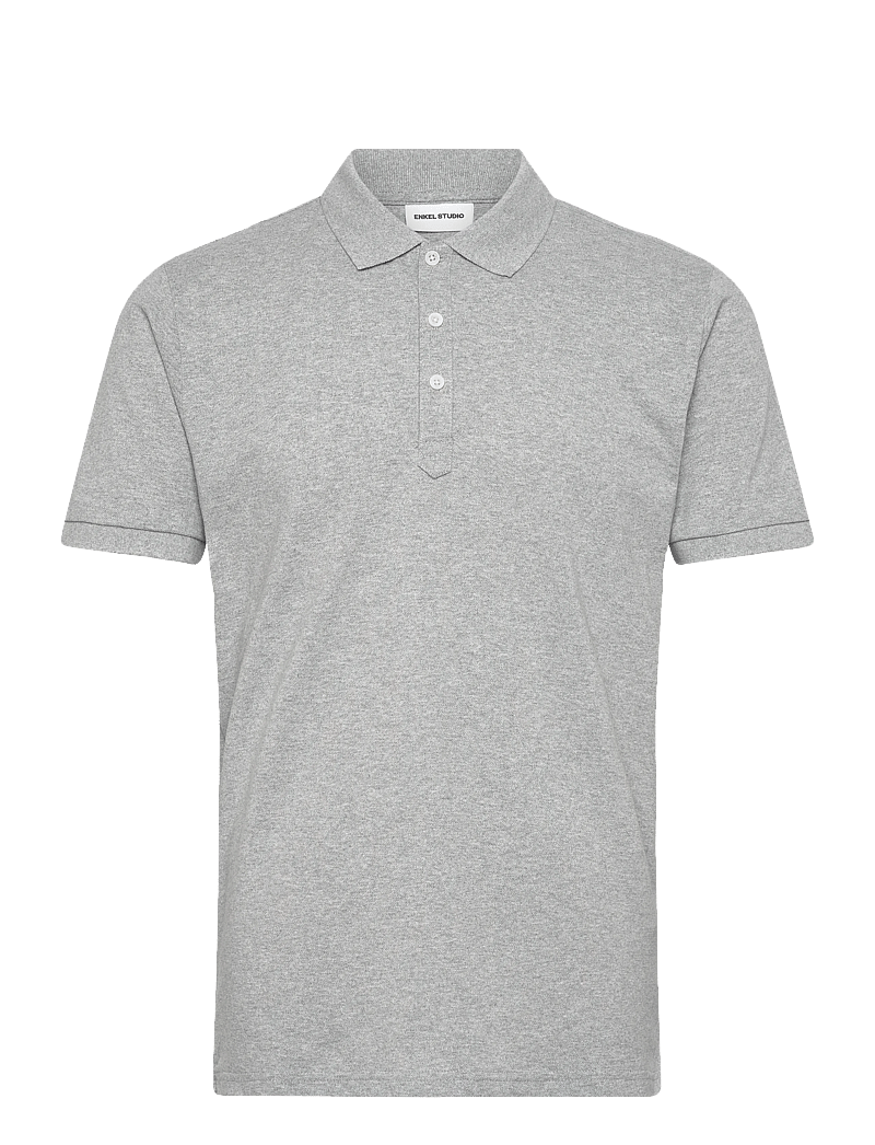 Enkel Studio - Polo shirt - kurzärmelig - grey mel - 0