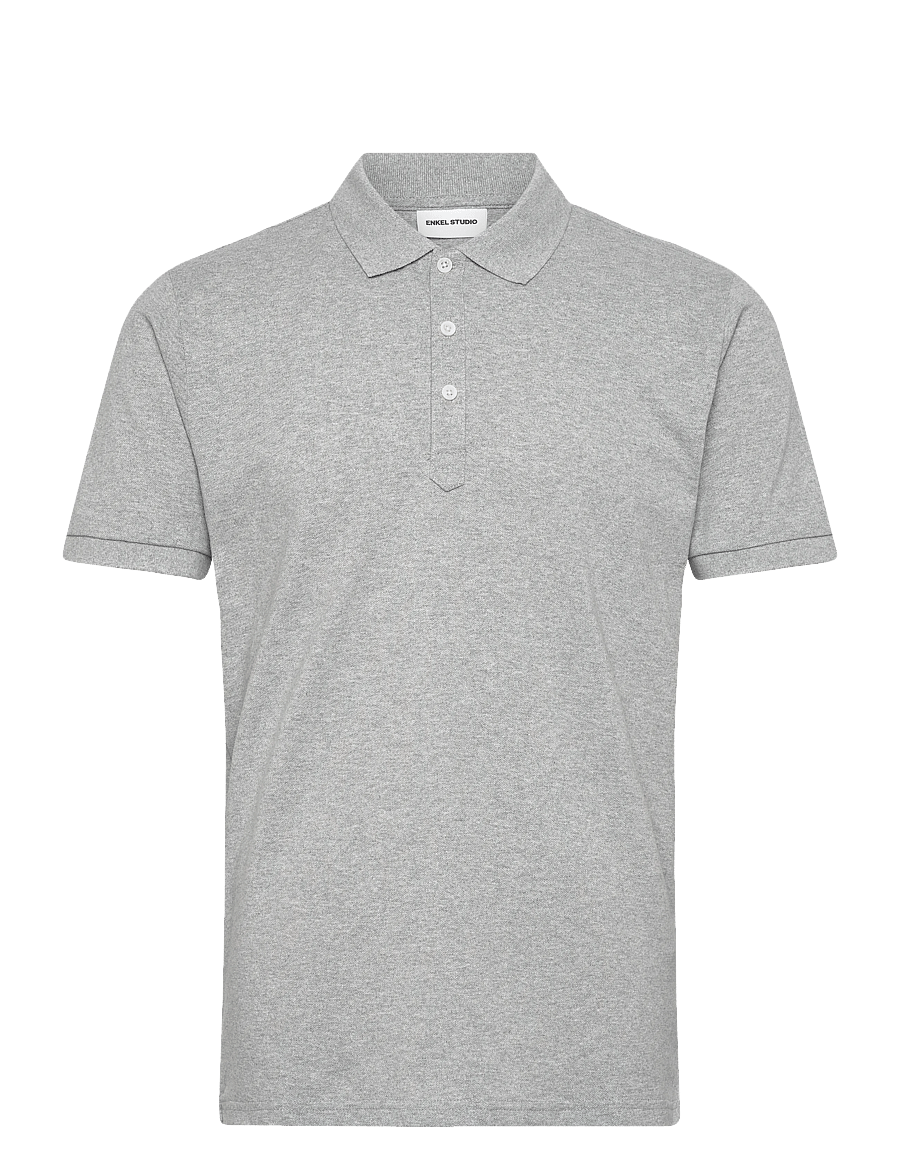Enkel Studio - Polo shirt - kurzärmelig - grey mel - 0