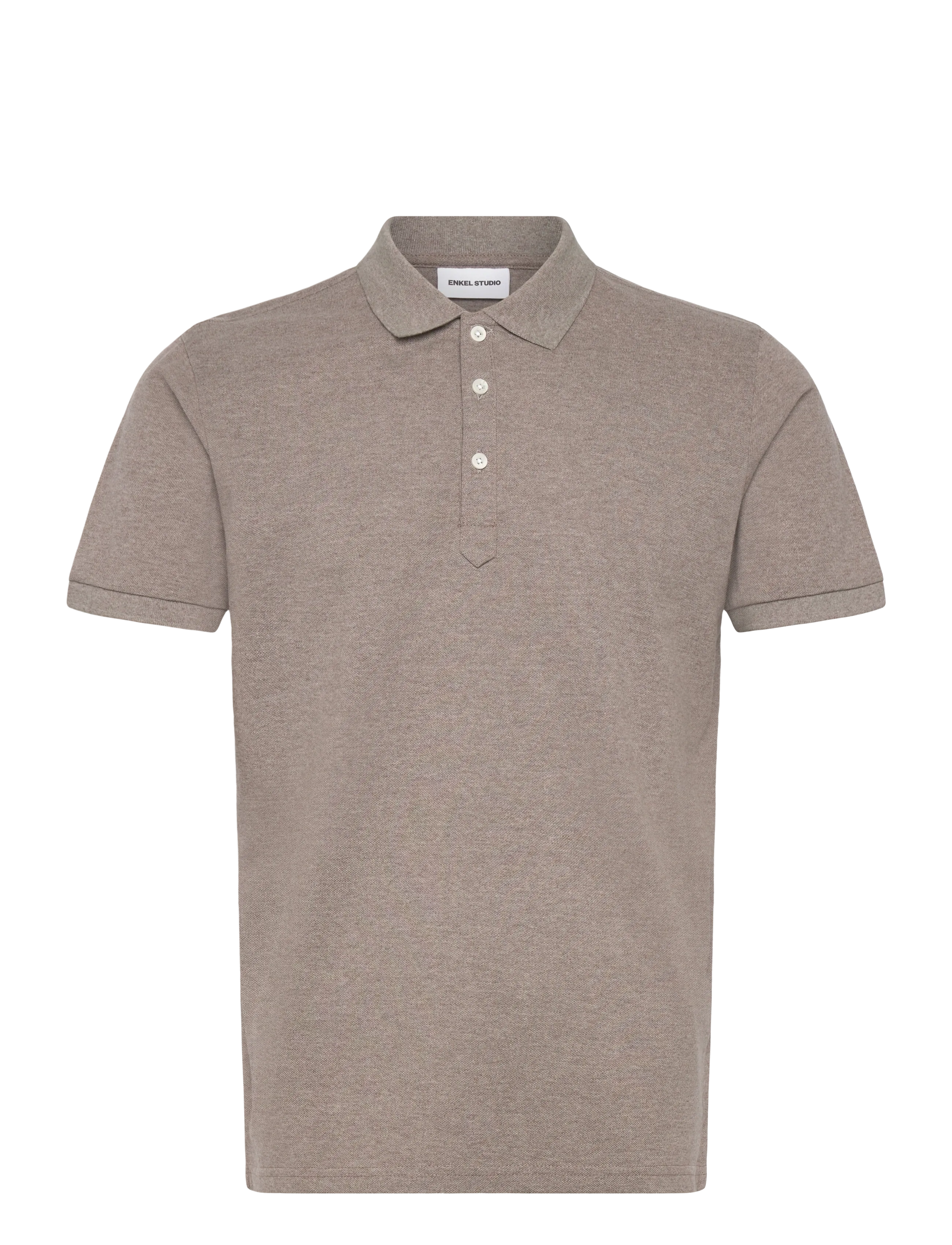 Enkel Studio Polo shirt - Lühikeste varrukatega kootud polosärgid - STONE / brown