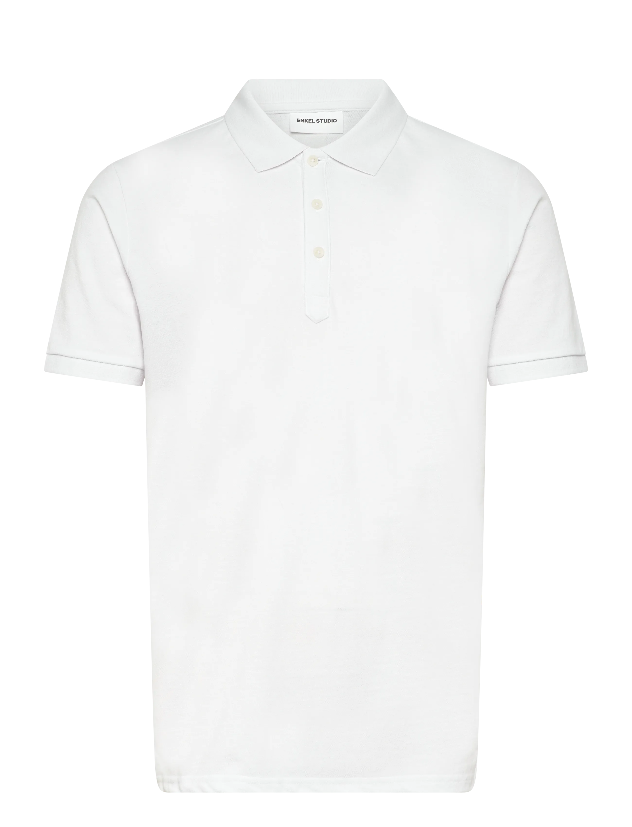 Enkel Studio Polo shirt - Lühikeste varrukatega kootud polosärgid - WHITE / white