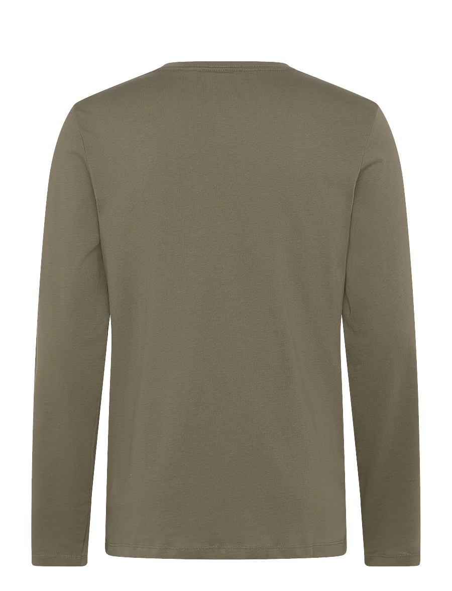 Enkel Studio - Basic o-neck tee L/S - long-sleeved t-shirts - army - 2