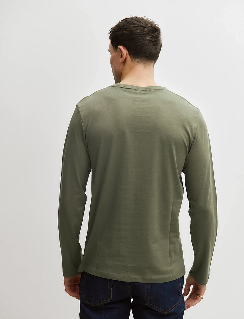 Enkel Studio - Basic o-neck tee L/S - langärmelig - army - 3
