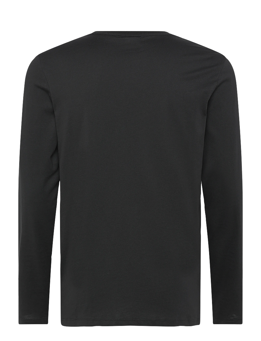 Enkel Studio - Basic o-neck tee L/S - long-sleeved t-shirts - black - 2