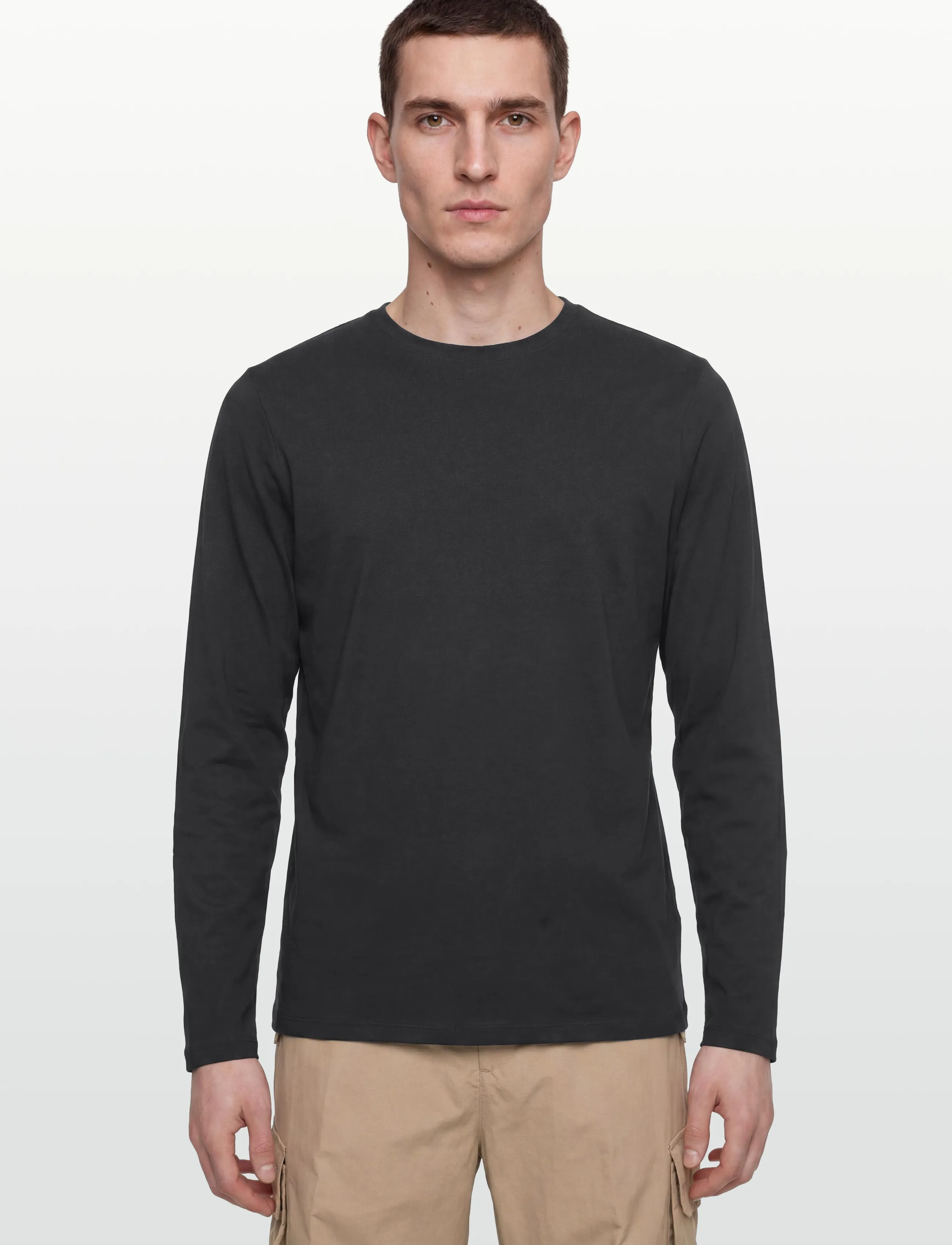 Enkel Studio Basic O-Neck Tee L/S långärmade t-shirts herr – bild 3