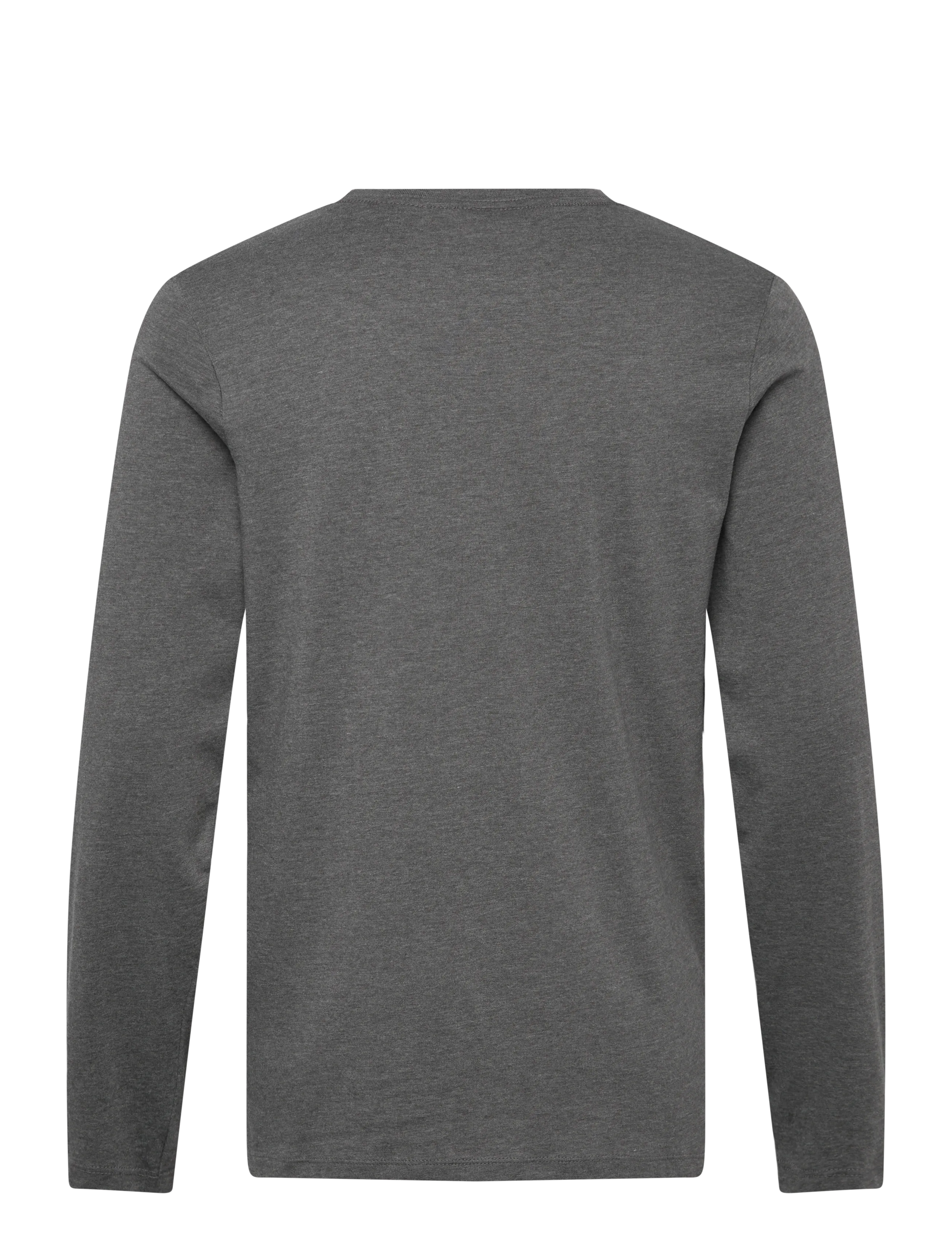 Enkel Studio - Basic o-neck tee L/S - long-sleeved t-shirts - dk grey - 2