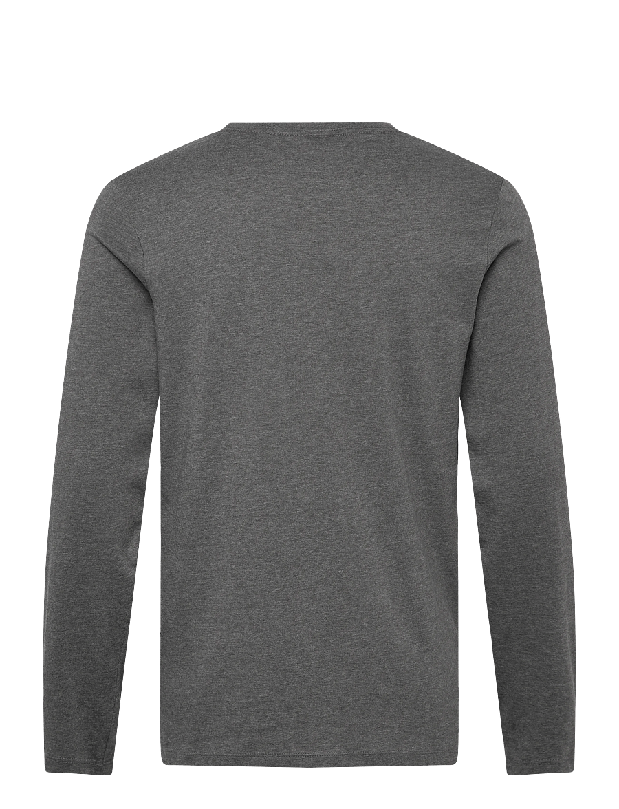 Enkel Studio - Basic o-neck tee L/S - long-sleeved t-shirts - dk grey - 2