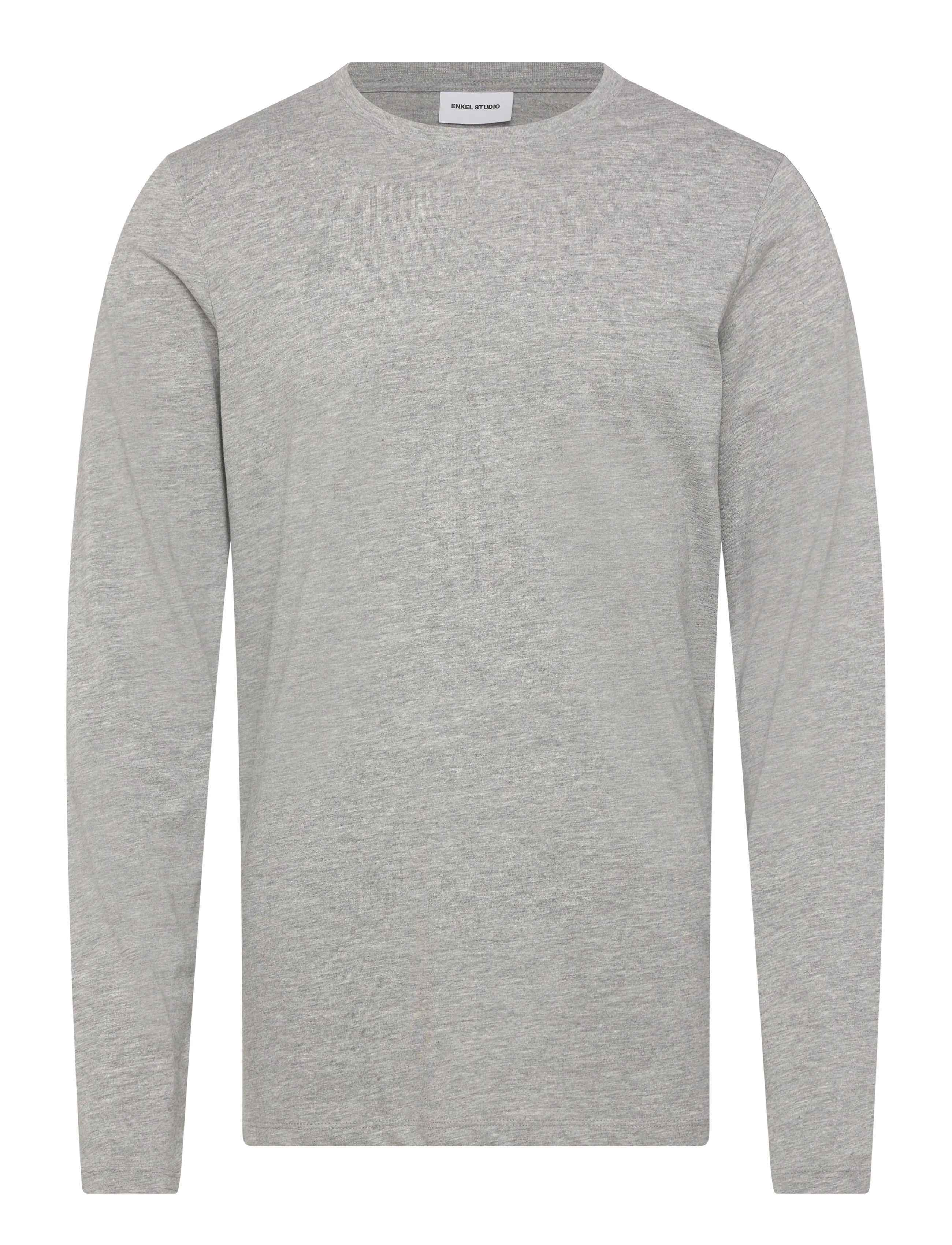 Enkel Studio Basic o-neck tee L/S - Enkel Studio - GREY MEL / grey