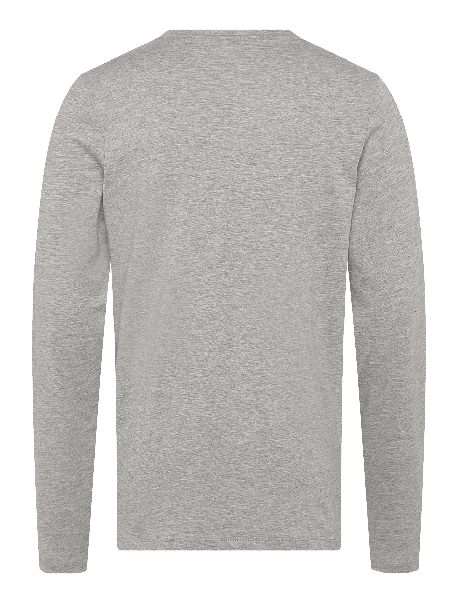 Enkel Studio - Basic o-neck tee L/S - langärmelig - grey mel - 2