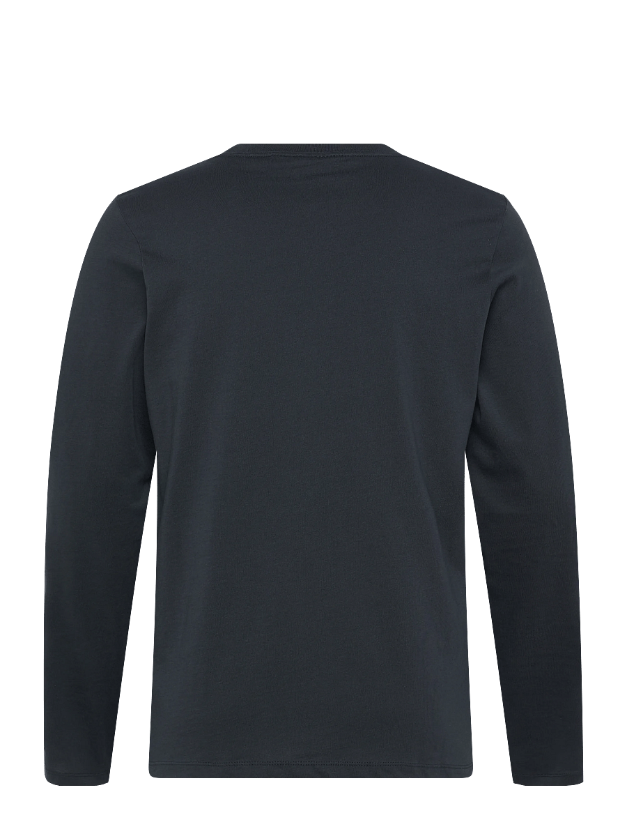 Enkel Studio - Basic o-neck tee L/S - long-sleeved t-shirts - navy - 2
