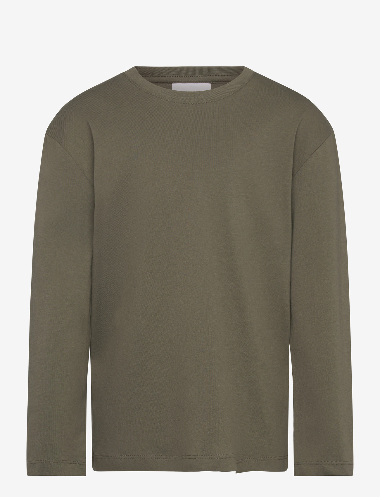 Enkel Studio - Basic o-neck tee L/S - langärmelig - army - 0